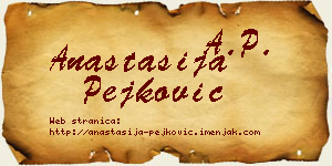 Anastasija Pejković vizit kartica